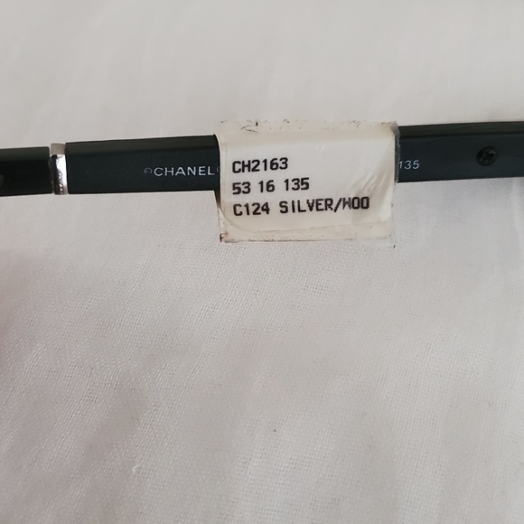 NWT Authentic Unisex Chanel Glasses with Sliver Frame / Black Temple - Picture 4 of 8